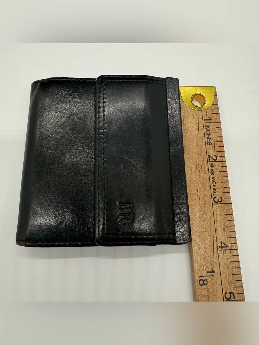 Unisex Vintage Banana Republic Black Leather Bifold Wallet